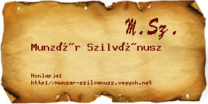 Munzár Szilvánusz névjegykártya